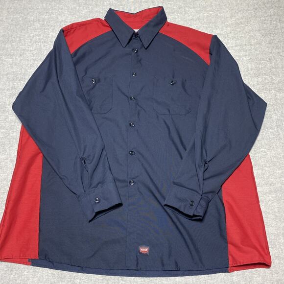 Red Kap Shirt Mens XXXL SP24 Industrial Workwear Color Block Mechanical Utility - Picture 1 of 9